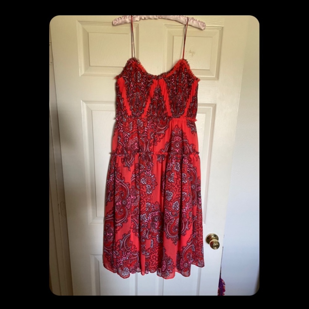 Banana Republic Dress— Coral Paisley